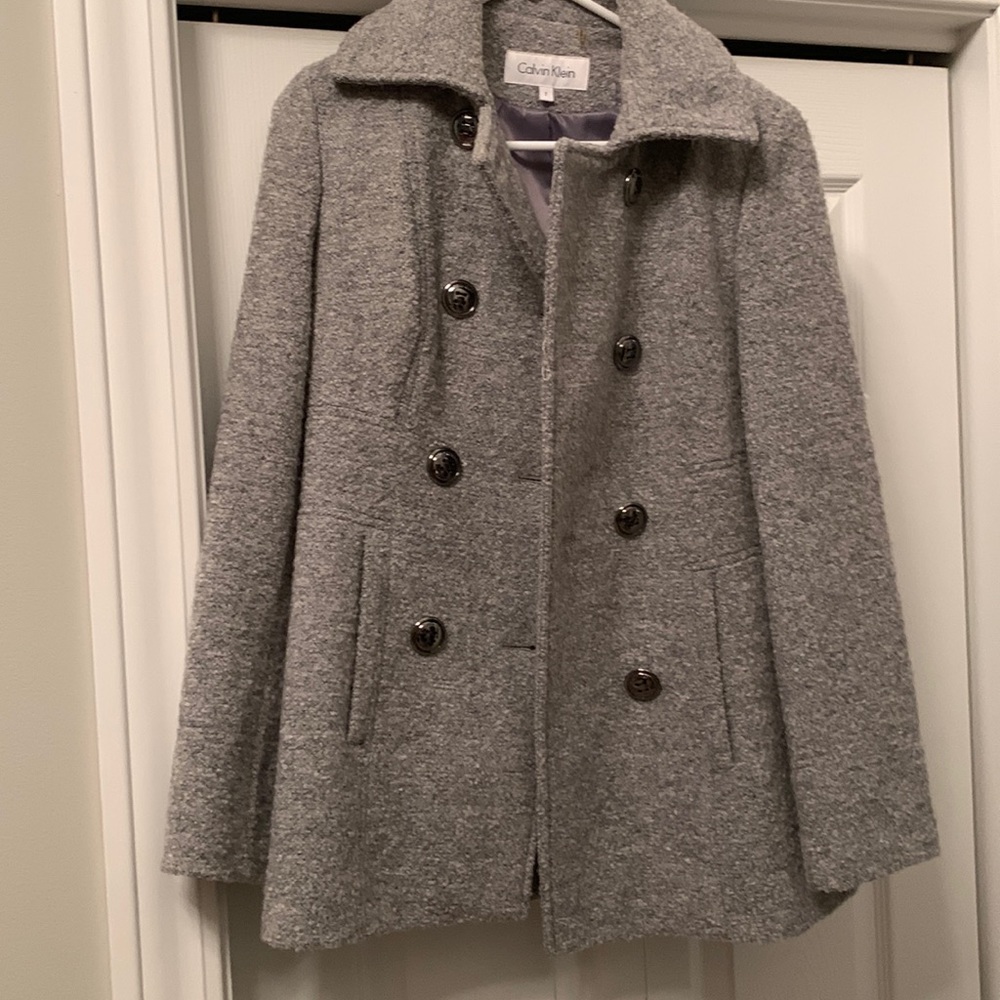 Grey pea coat